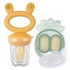 Haakaa Fresh Food Feeder with Mini Nibble Tray, Lavender/Pea Green