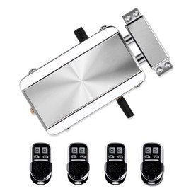 VLUOO Electronic Deadbolt Door Lock, Anti-Theft Remote Deadbolt Door Lock Zinc Alloy Remote Lock for Door with 4 Remote Controls