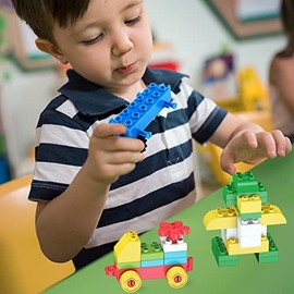 Cutedeer Juego de bloques de construcción grandes clásicos de 258 piezas para niños pequeños compatibles con todas las principales marcas, ladrillos d