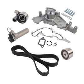 TKT-021 Timing Belt Kit w/Water Pump Replacement for Toyota 4Runner Tundra Sequoia Lexus GX470 LX470 GS LS SC 400 430 4.7L 2002-2009 Part 16100-09201 13568-09070 GELUOXI