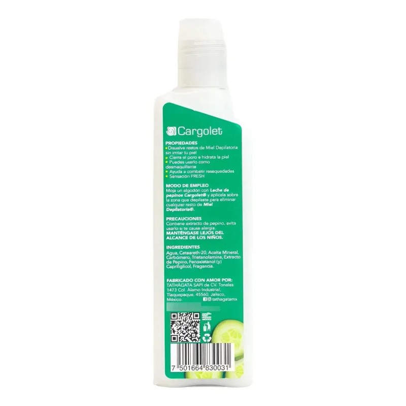 Leche De Pepinos Post-depilatorio Cargolet 250 Ml