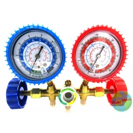 Ziss Manifold Gauge Set HVAC A/C Refrigeration Charging Service W/ 600PSI HOSES