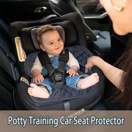 Gulissa 2 Pack Piddle Pad - Potty Training Car Seat Protector, Waterproof Car Seat Cover for Car Seats & Strollers, Non-Slip, Leak-Proof & Washable Fits All Seats for Ages 6 Months to 4 Years (Black)