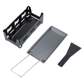 Portable Non-Stick Cheese Raclette Rotaster Baking Tray Set, Mini Raclette Set for Home Kitchen Barbecue