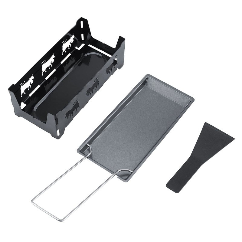 Portable Non-Stick Cheese Raclette Rotaster Baking Tray Set, Mini Raclette