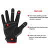 DULFINE Flex Grip Mechanic Work Gloves for Men,Black and Red
