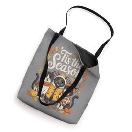 Tis The Season Black Cat Fall Autumn Pumpkin Tote Bag