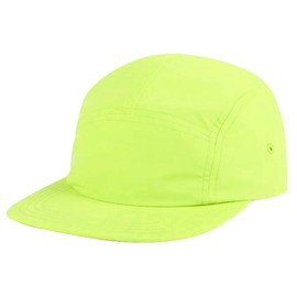 COOLSOME 5 Panels Hat Basic Daily Wear Breathable Quick Dry Cap, Fluorescence Green/M Size, 7 1/8-7 3/4