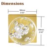 HIEMEY 2 Pcs Glass Dummy Door Knobs Interior, Gold Crystal