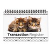 Top Spiral Bound Kittens Checkbook/Transaction Register