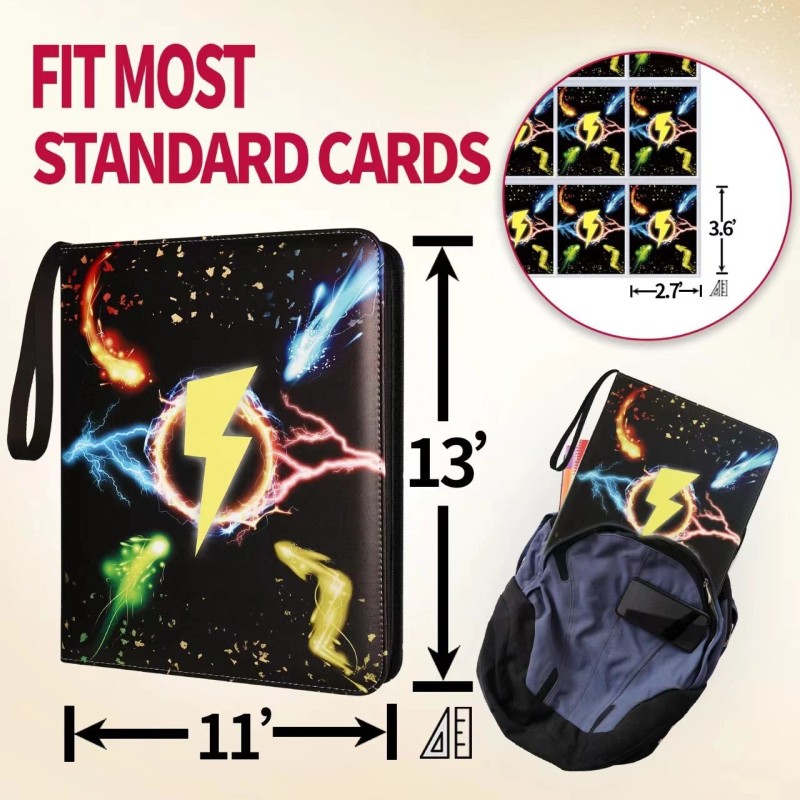 Jumbo Pokémon Card Binder 9-Pockets Trading Card Binder Jumbo 1080