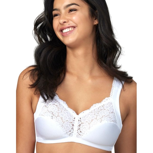 Wonderbra Womens Full Support Cushioned Strap Wireless Bra, White, 40C