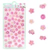 Cute Light Green Cherry Blossom Puff Stickers Kawaii Mini Puffy