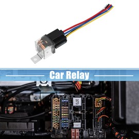 X AUTOHAUX 3 Pcs 24V 80A SPDT Car Relay 5 Pin 5 Wires with Harness Socket Plug