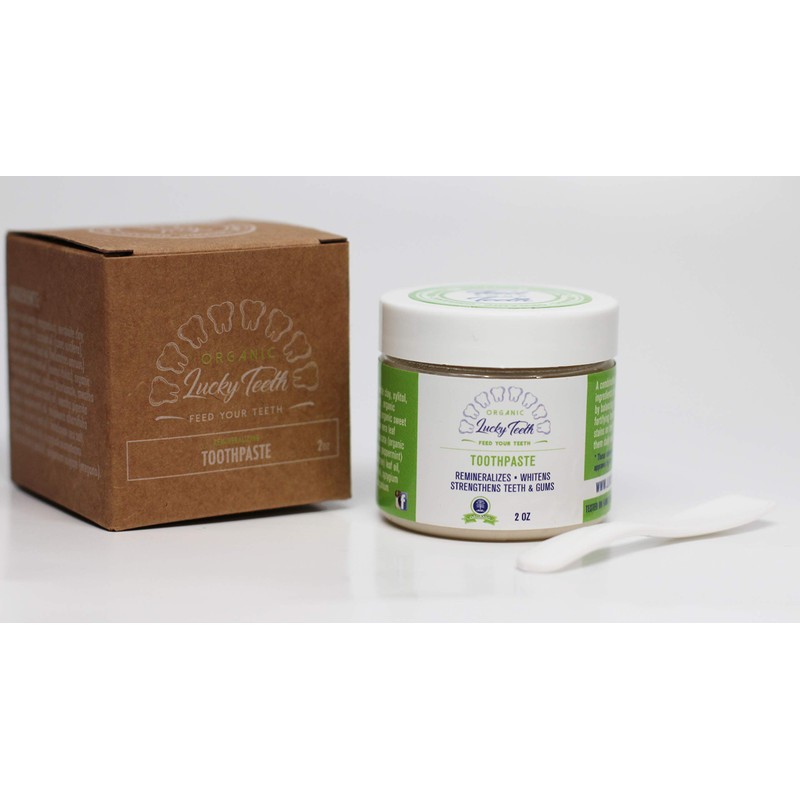 Lucky Teeth Organic Toothpaste-All Natural, Remineralizes and Fortifies Teeth and