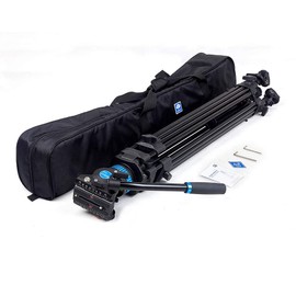 SIRUI Video Tripod SH-25, Professional Broadcast Tripod with Fluid Head for Cameras, Universal Platform and Handle for Tilting and Panning, 22.0lb Load Capacity