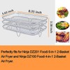 Dual Air Fryer Rack Compatible with Ninja Fryer Stand Multi