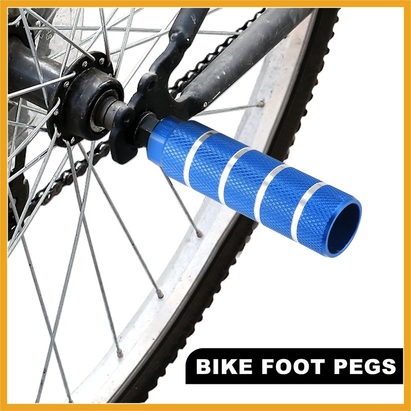 Partuto 4pcs BMX MTB Bike Rear Foot Pegs Footrests Blue