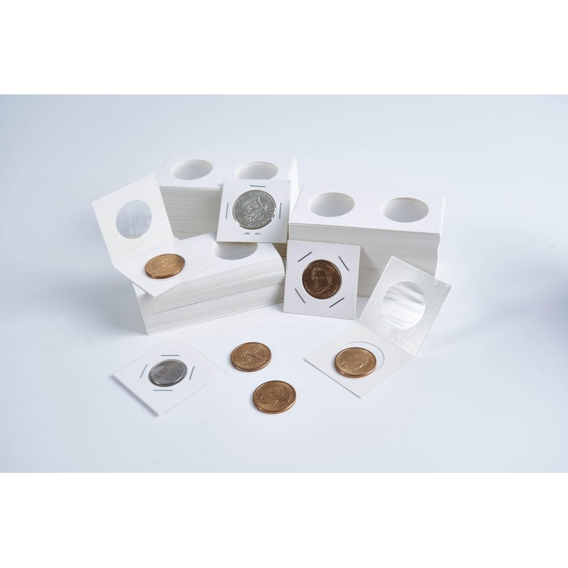 Boen 600PCS Coin Flips in 6 Sizes Cardboard Coin Holders