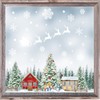 AIBIIN Christmas Window Stickers Xmas Tree Snowflakes Window Clings for