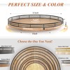 12" Lazy Susan Oak Wood Turntable Organizer for Cabinet, Farmhouse