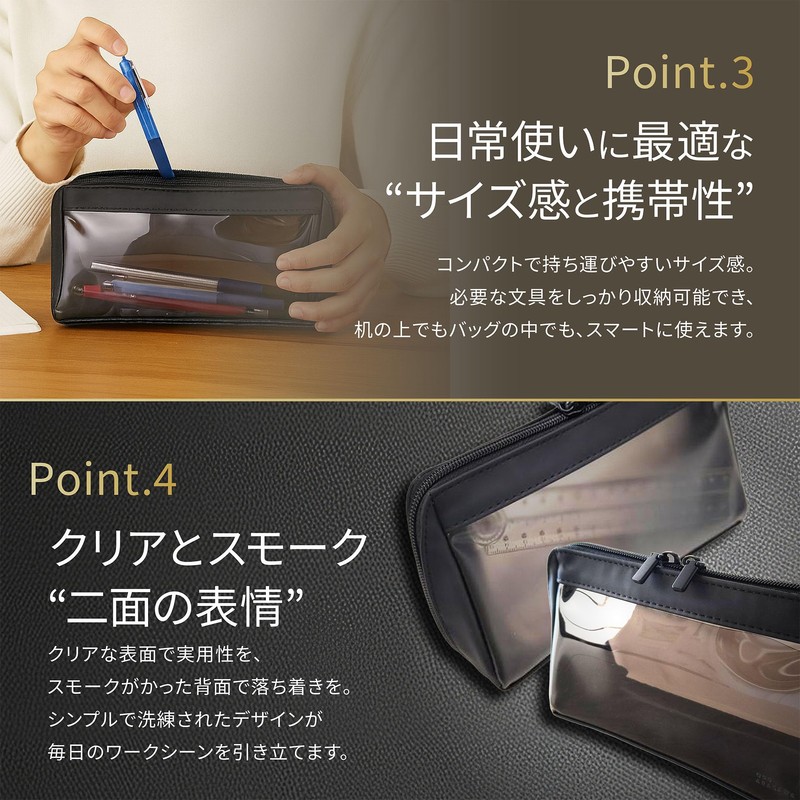 Triangle Clear Pencil Case, Large Capacity, Pencil Case, Simple, Stylish,