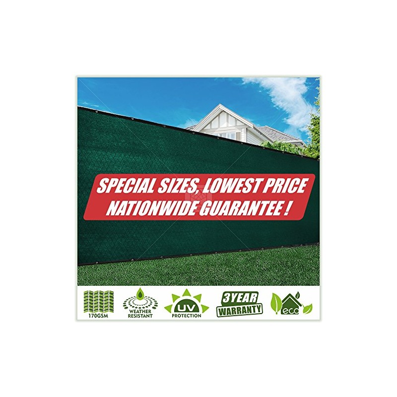 ColourTree Customized Size Fence Screen Privacy Screen Green 4' x