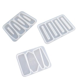 MEJULY 3PCS Hair Clips Silicone Molds Resin Acrylic Hairpin Silicone Casting for DIY Jewelry Making Craft