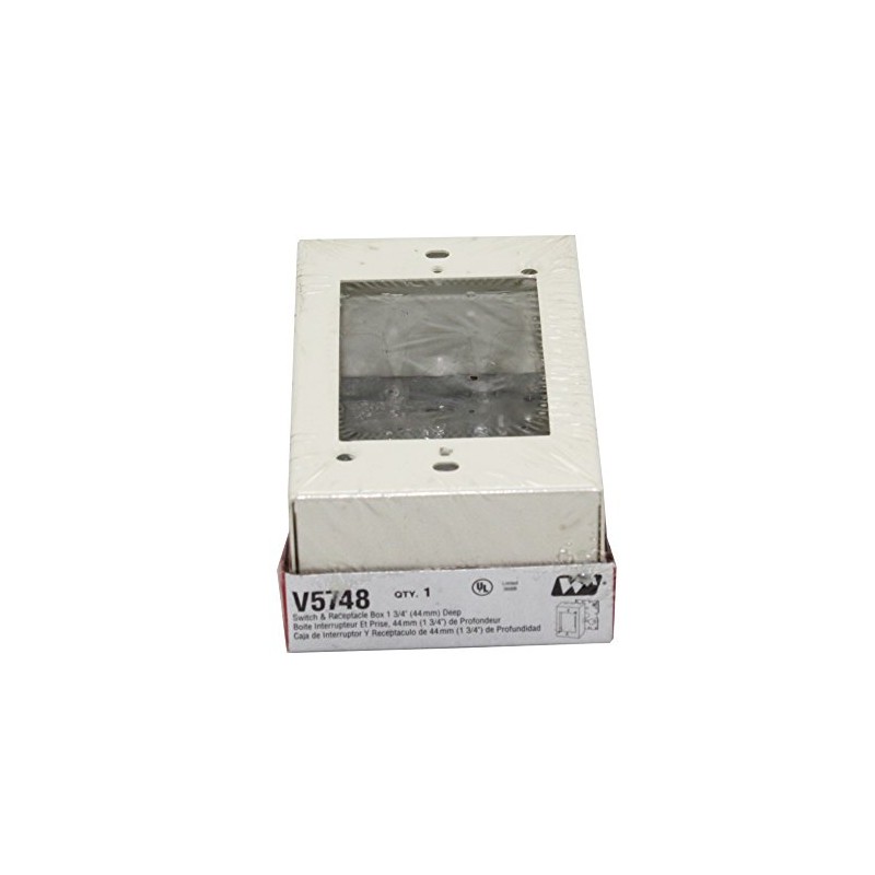 Wiremold V5748 Raceway Deep Switch & Receptacle Box (1 Gang)