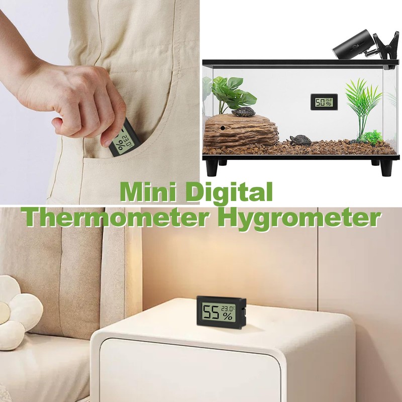 Hydrometer with Thermometer, Mini Hygrometer Digital, Indoor Hygrometer, for Greenhouse/Wine