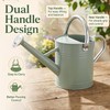 1 Gallon Metal Watering Can for Indoor Outdoor Plants, Cream