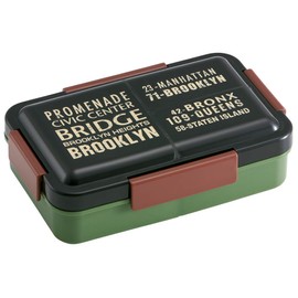 Skater PALT9AG-A Bento Box, Fluffy, Antibacterial, 4 Locks, Integrated Washer, 28.9 fl oz (850 ml), Brooklyn