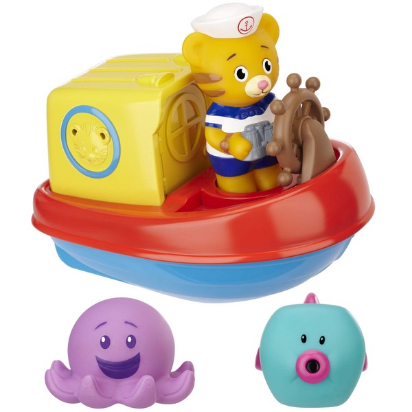 Baby Bath Tub Toy Daniel Tiger's Neighborhood Daniel's Bathtub Voyage Adventure, 6 Piece Set - Perfect for Baby/Toddler Boys and Girls 18 Months and up