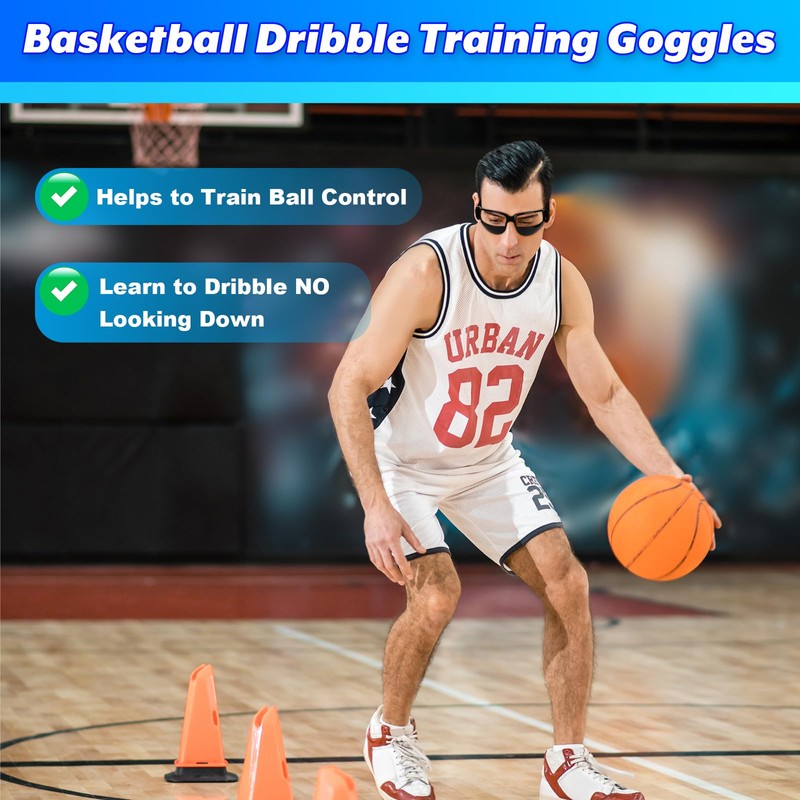 Cosmos Basketball Dribble Training Goggles, No Look Dribbling Goggles Basketball