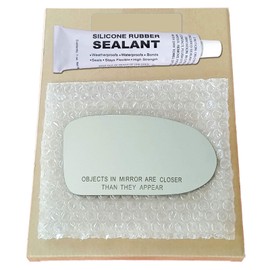 Mirror Glass Replacement + Silicone Adhesive for 1992-1999 Buick LeSabre Passenger Side (1993 1994 1995 1996 1997 1998 92 93 94 95 96 97 98 99)