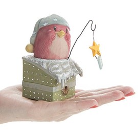 Factory Direct Craft Group of 4 Sweet Resin Painted Snow Bird Friends Display for Displaying, Gifting and Decor