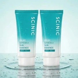 Cynic Scinic Enjoy Super Mild Moisturizing Sun Essence 50ml / Hypoallergenic Sunscreen Blocker Sun Essence 2pcs ((C02T0000008069)) / 싸이닉 엔조이 슈퍼 마일드 수분 선에센스 50ml / 저자극 선크림 차단제 썬에센스2개((C02T0000008069))