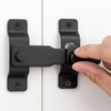 INIRET Barn Door Latches，4.33”x 3.23” Matte Black Stainless Steel barn