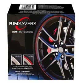 RimSavers RS-1 Alloy Wheel Protector Black Universal Fit - Up to 22" Diameter