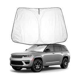 BIXUAN Cherokee WK2 Sun Protection Compatible with Jeep Grand Cherokee WK2 2011-2020 Windscreen WL the Car Windscreen Cover Wind Protection for Windscreen Blocked UV Cover Foldable