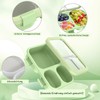 Bento Box, Meal Prep Container - 3 Compartment Food Container