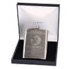 18th Birthday Engraved Hip Flask with Footballer Feature in Gift