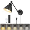 GOODATE 1 Pack Plug in Wall Sconce with Remote Control,