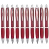 Libetui Set of 10 Ergonomic Ballpoint Pens Dark Red Ballpoint