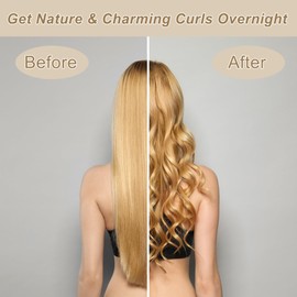 GLIDESMOOTH Heatless Hair Curler Damage Free Styling Solution Overnight Heatless Curl No Heat Hair Roller for Easy Wave Black 4pcs