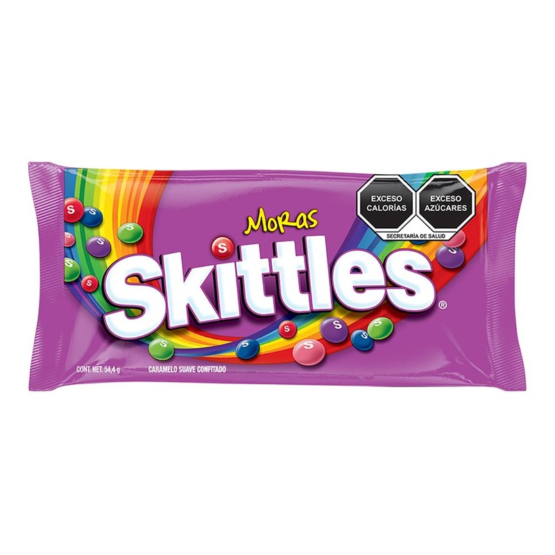 Skittles Dulces caramelo suave moras 10 piezas de 54.4g -
