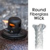 Round Fiberglass Replacement Wicks - 12 Piece - 0.5 by