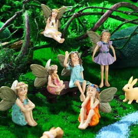 120 Pieces Garden Kit Garden Accessories Garden Animals Garden Miniatures Fairies Miniature Figurines Micro Landscape Ornaments Garden DIY Kit for Outdoor Garden Yard Lawn