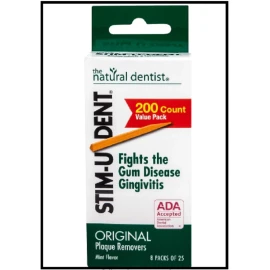 Stim-U-Dent Plaque Removers 24 Packs of 25 Picks/Pack (600 Picks) - Mint Flavor