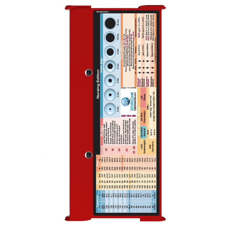 Whitecoat Clipboard® Trifold - Red Medical Edition